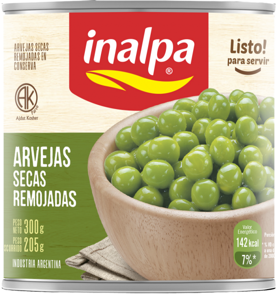 ARVEJAS SECAS REMOJADAS