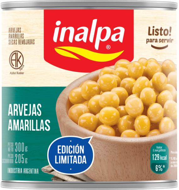 ARVEJAS AMARILLAS SECAS REMOJADAS