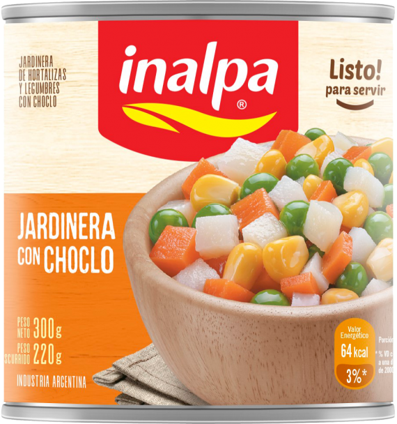 JARDINERA DE HORTALIZAS Y LEGUMBRES CON GRANOS DE CHOCLO AMARILLO